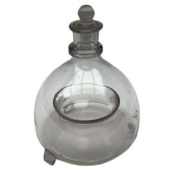 19th Century glass fly trap and stopper,