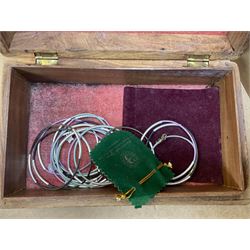 Two Greek Kerameikos plates together with a Kepamik plate and other Grecian style ceramics, carved African figures and treen, boxes etc 