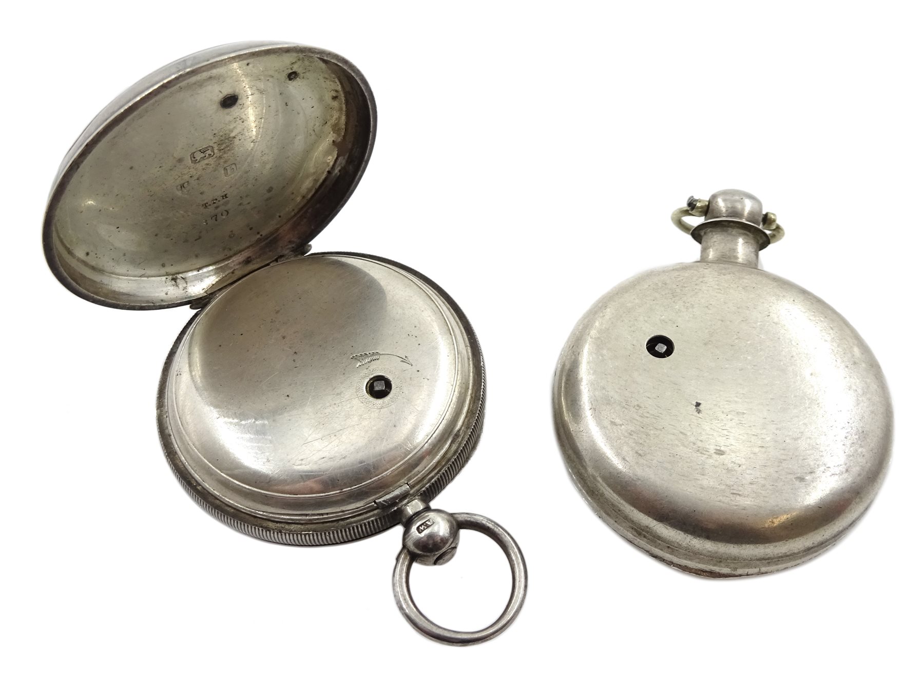 Victorian silver pair cased pocket watch by Maughan Beverley, case by Robert John Pike, London 1873 and a silver  pocket watch by Richard Grunert Beverley, case by The Lancashire Watch Co Ltd, Chester 1894