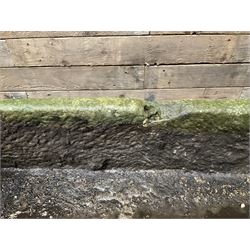 Large 19th century D shaped stone trough