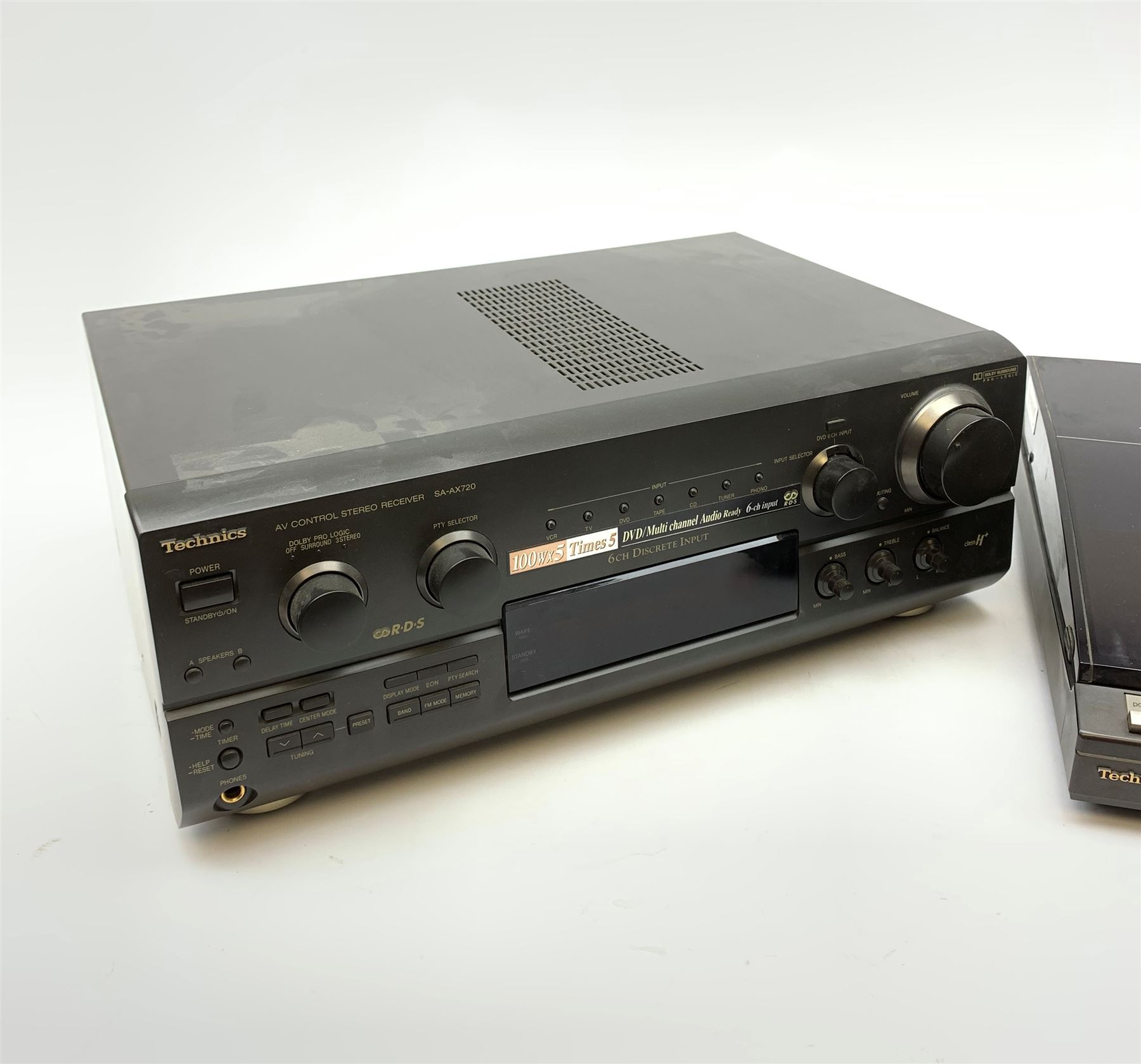 Technics SL-L3 Quartz Direct Drive Automatic Turntable System together with a Technics AV Control Stereo Receiver SA-AX720, both with original boxes