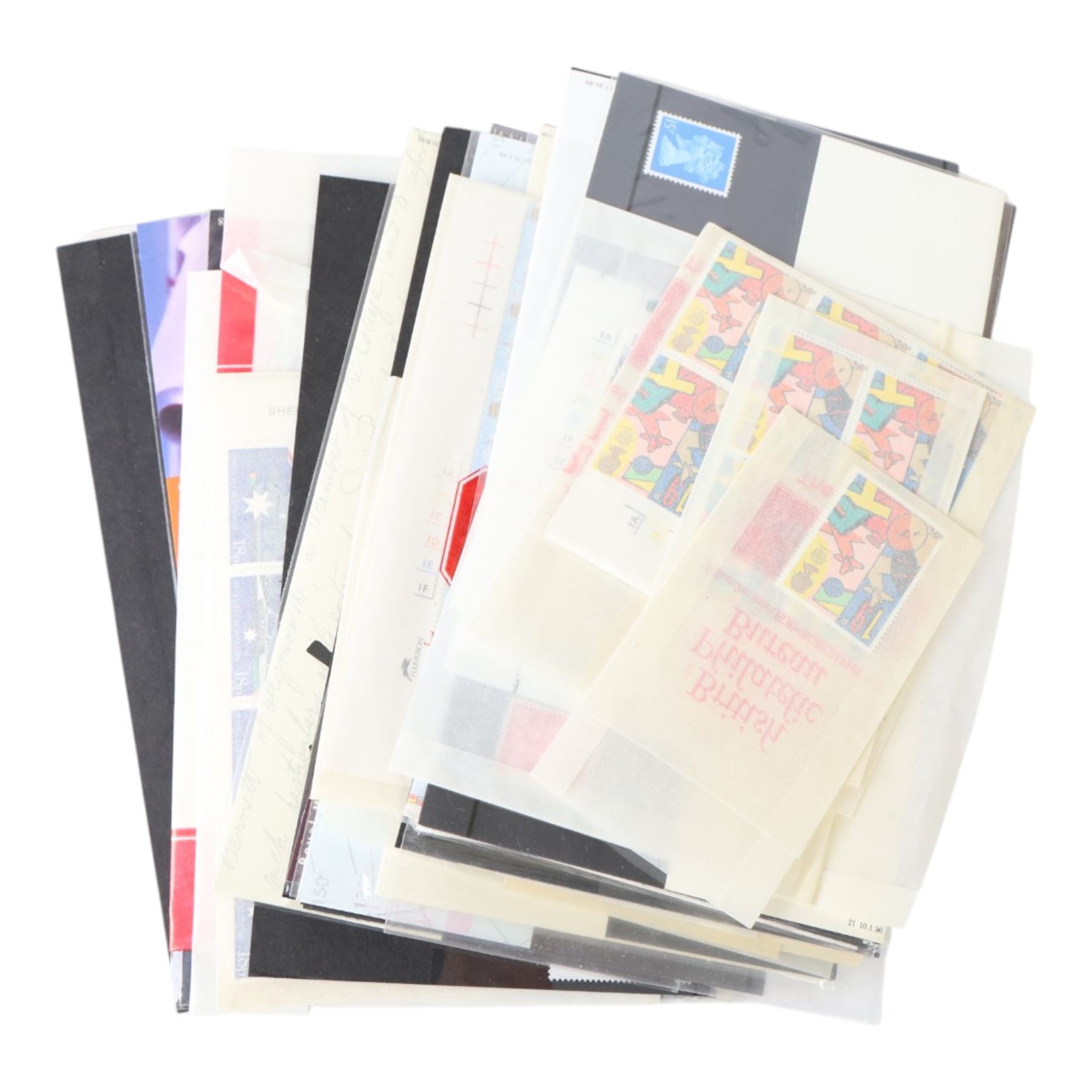 Queen Elizabeth II mint decimal stamps mainly in presentation packs, face value of usable postage approximately 180 GBP