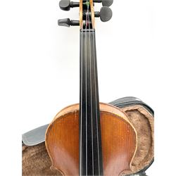 Maidstone three-quarter violin with 34cm two-piece maple back and ribs and spruce top, labelled 'The Maidstone John G. Murdoch & Co Ltd London', 55cm overall; in lined carrying case