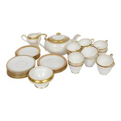 Aynsley Argosy pattern tea service, comprising teapot, milk jug, open sucrier, five side p...