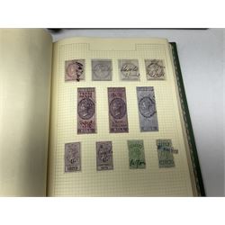 Queen Victoria and later stamps, mostly Great British,  including penny lilacs, half penny bantams, penny reds, two penny blues, King George V mint half crown seahorses, used seahorses etc, housed in various albums, stockbooks and on pages, in one box