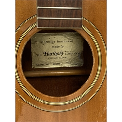 Harmony H-6303 Sovereign acoustic guitar, spruce top, mahogany body, in carrying case