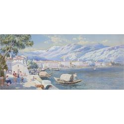 Charles Edmund Rowbotham (British 1856-1921): 'Lugano' Switzerland, watercolour and gouach...
