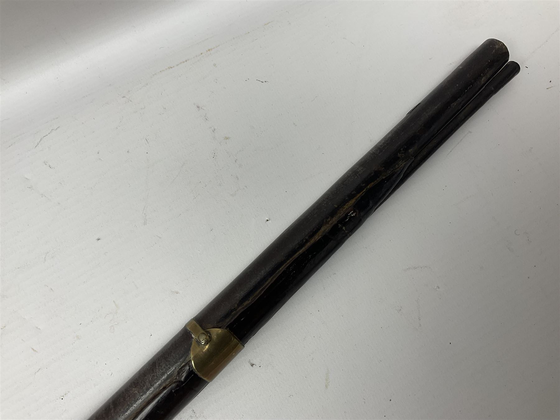 19th century Arabian(?) jezail flintlock musket, approximately 28-bore, the 137cm(54