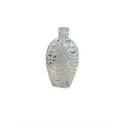 Victorian Nailsea glass flask, together with gimmel flask togehter with Bohemian plate and hyacinth vase 
