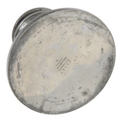 Liberty Tudric pewter ink well, the hinged lid opening to reveal original bakelite liner, stamped marks to base Tudric English Pewter Liberty & Co 01135