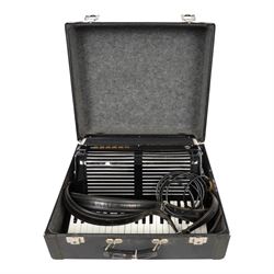 Hohner Bariton 371 basso piano accordion, with 37 keys, in black gloss finish, with carry stap and hard case