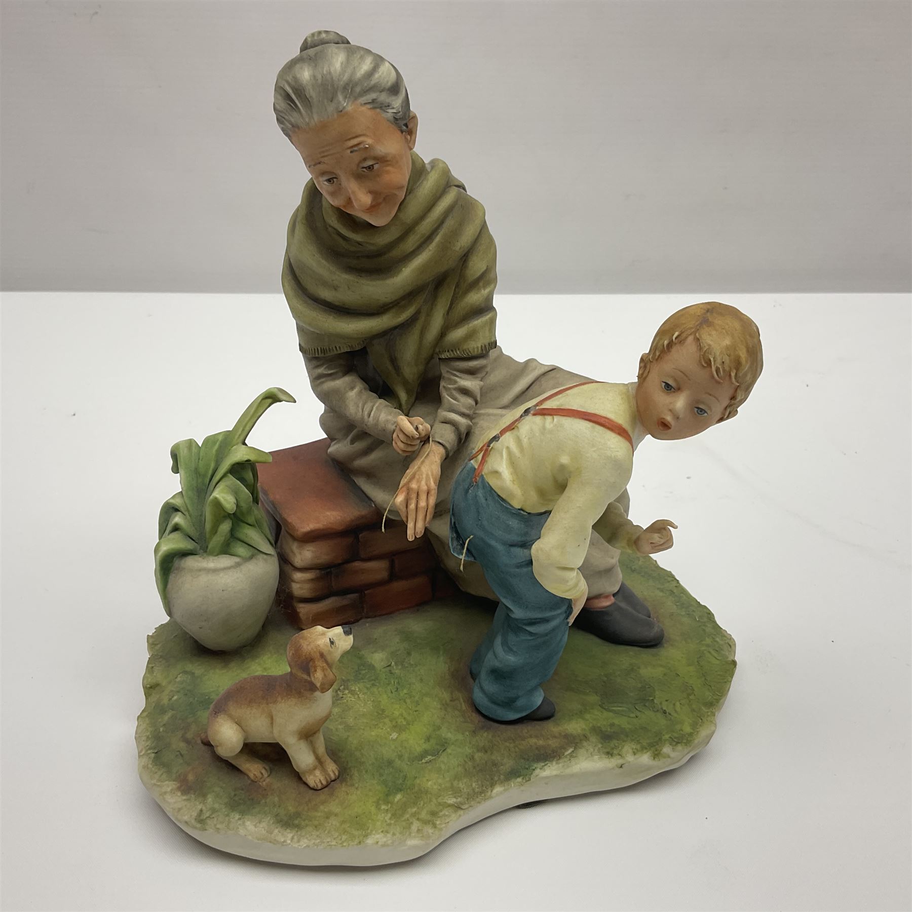 Capodimonte The Cheats, signed Zanella, together with another Capodimonte figure, H24cm  