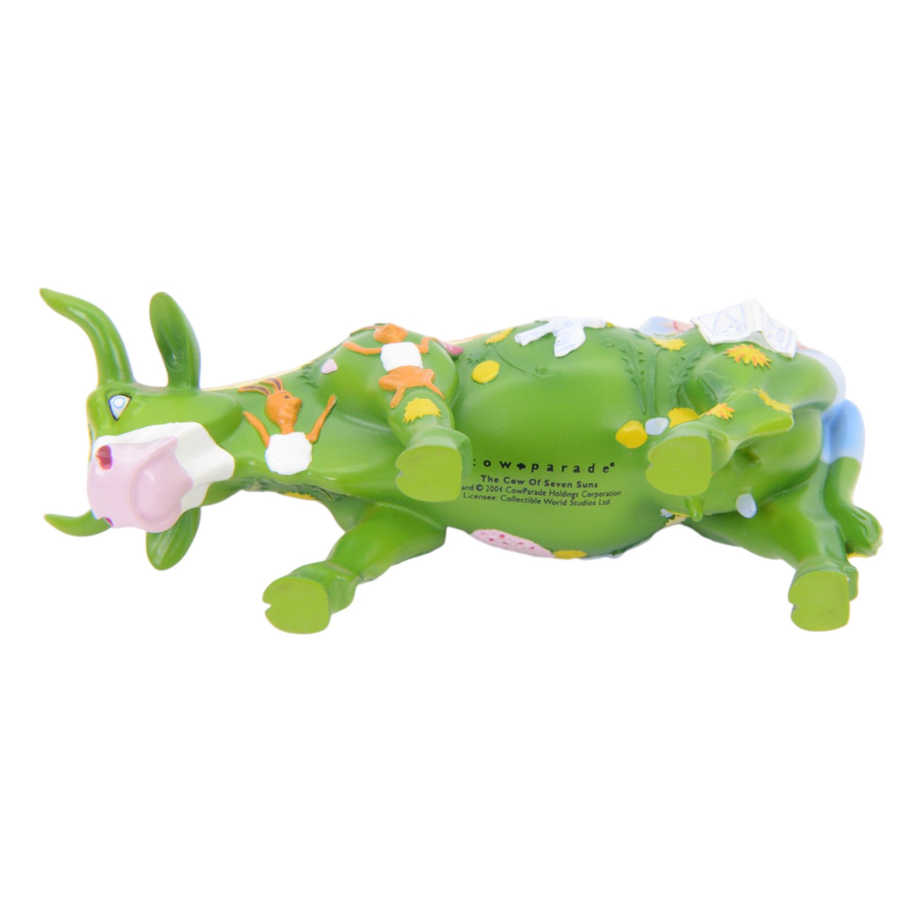 Six Cow Parade cows, including Lowry Cow, The Divas, Corn on the Cow, A Christmas Cowrol, Happy Birthday to Moo and The Cow of the Seven Suns 