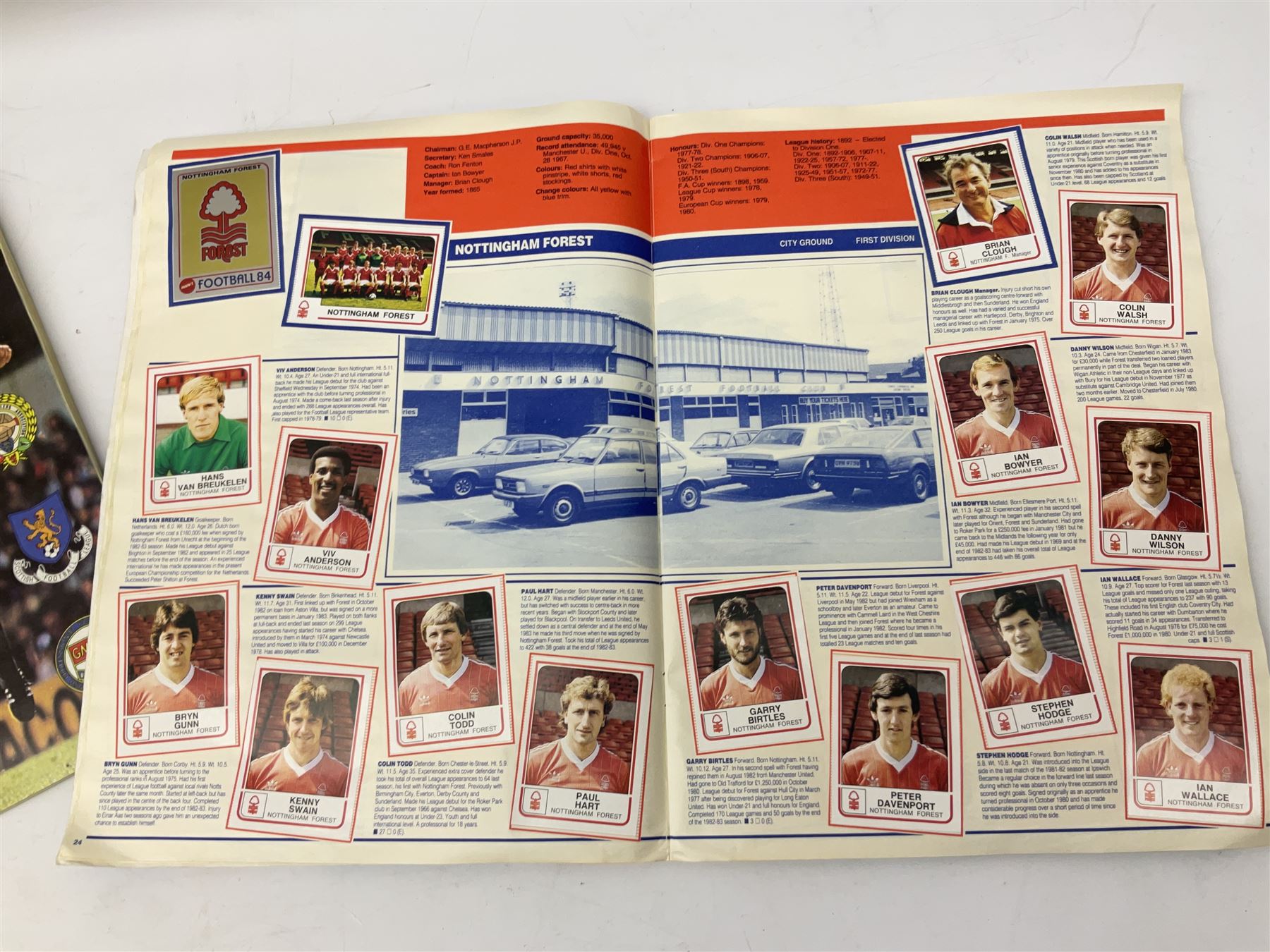 Four 1980s Panini's Football sticker albums for 1981,1983, 1984 & 1985