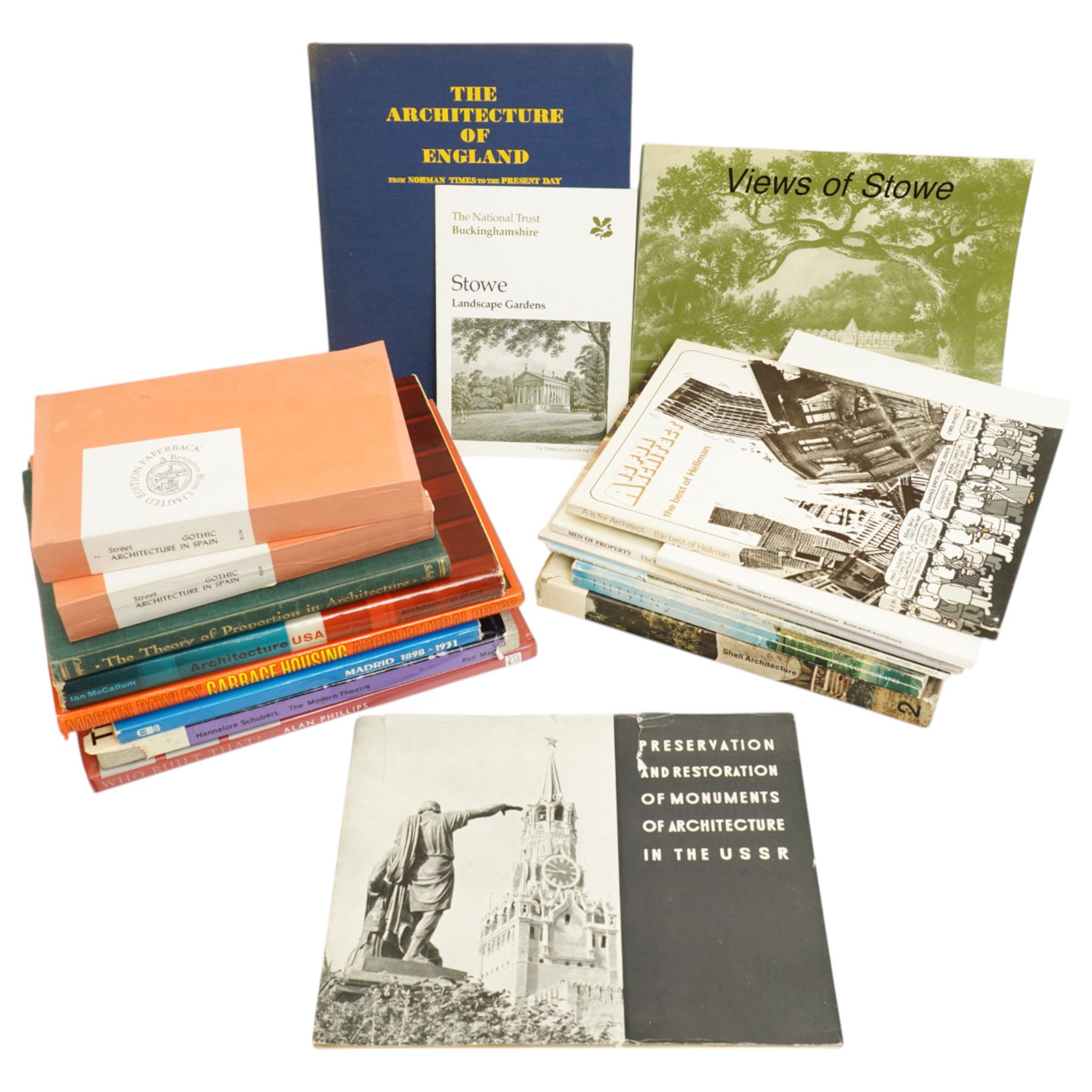 ARCHITECTURE - Le Corbusier 'The Modulor' Faber & Faber, first English edition 1954 and 'Modulor 2' Faber & Faber 1955, both with dust wrappers, Gero Laszlo - 'Pest Buda' published 1973, signed and with dust wrapper, 'The Works of Pier Luigi Nervi' 1957 and other books on Architecture (approx 40)