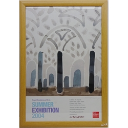  David Hockney (British 1937-): 'Andalucia. Mosque, Codova detail', original lithograph exhibition poster 'Royal Academy of Arts Summer Exhibition 2004' signed in pencil by David Hockney 75cm x 50cm  Provenance: from the estate of Keith Beverley of Sandell, Flamborough  