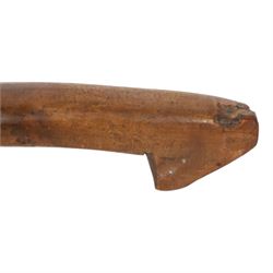 Welsh carved cawl spoon, L40cm
