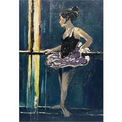 Circle of Donald Hamilton Fraser R.A. (British 1929-2009): 'Dancer Reflected Light', oil on canvas bears signature 63cm x 44cm 