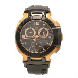 Tissot T-Race gentleman's stainless steel chronograph quartz wristwatch, Ref. T04817, blac...