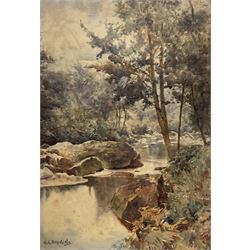 Albert George Stevens (Staithes Group 1863-1925): 'Glaisdale Woods', watercolour signed, t...