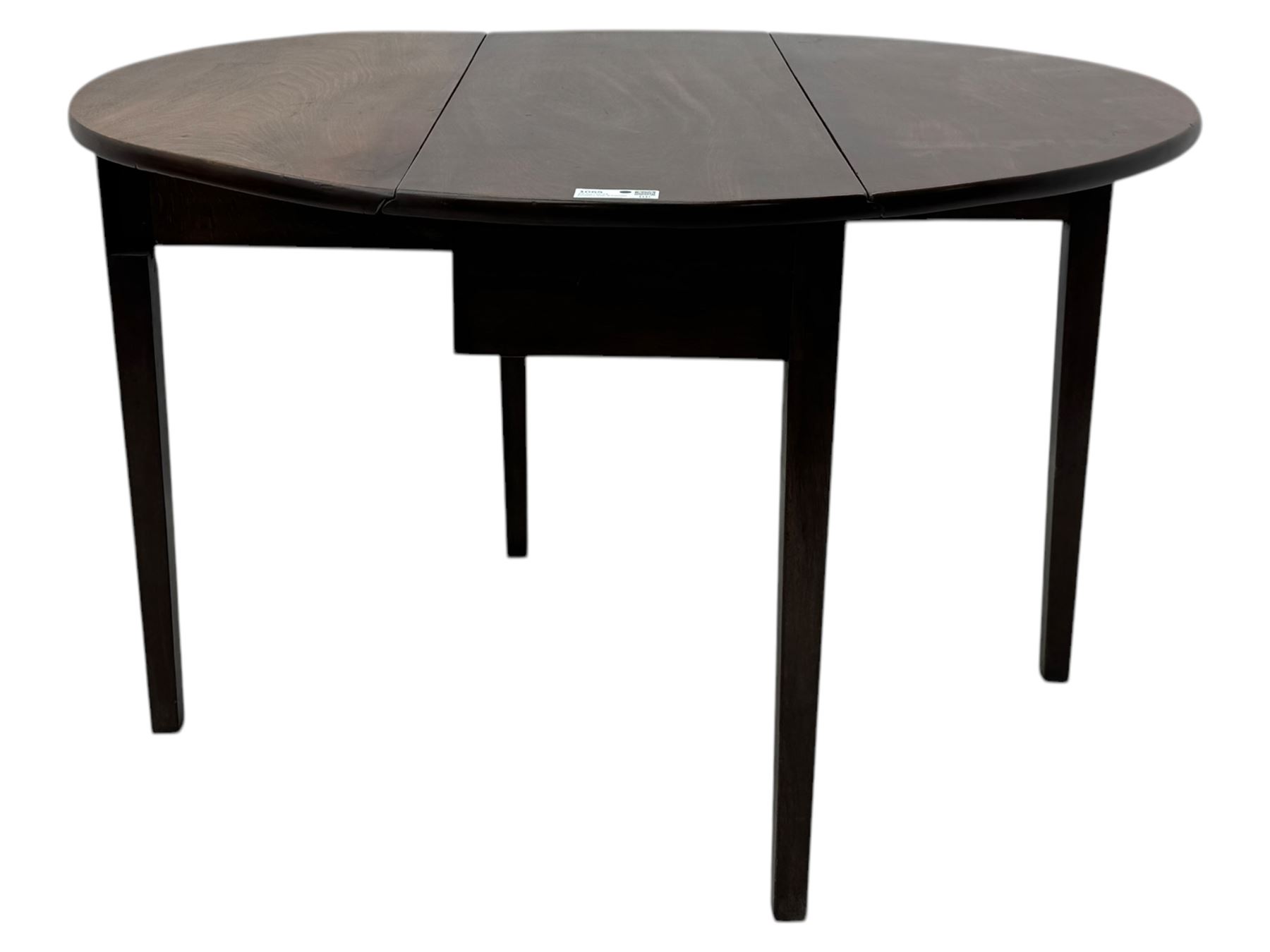 Late 18th-century oval mahogany folding gate-leg table supported on four square tapered legs 