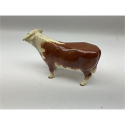 Beswick model of a Hereford Bull, no 949, with printed mark