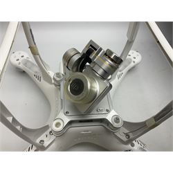 DJI Phantom 2 Vision Plus 3.0 drone, with controller, battery pack, blades, chargers and other accessories in fitted foam lined hard plastic case