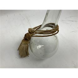 Blown glass yard of ale flute, L90cm