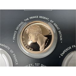 Great British and World coins and banknotes, including pre-decimal coinage, Britain's first decimal coins sets in blue folders, silver one yen coin converted into a brooch, commemorative crowns etc