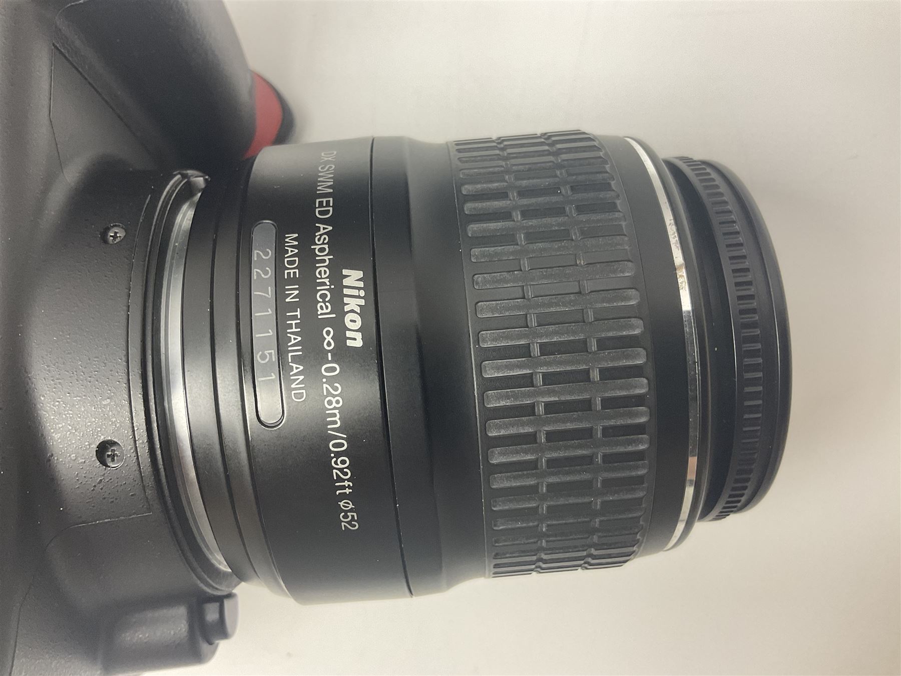 Nikon D40 camera body, serial no 742750, with Nikon 'AF-S Nikkor ED 18-55mm 1:3.5-5.6GII' lens, and case