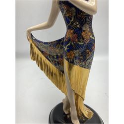 Coalport figure Art Deco The Flapper, limited edition 669/2000, with printed mark beneath and certificate, H32cm