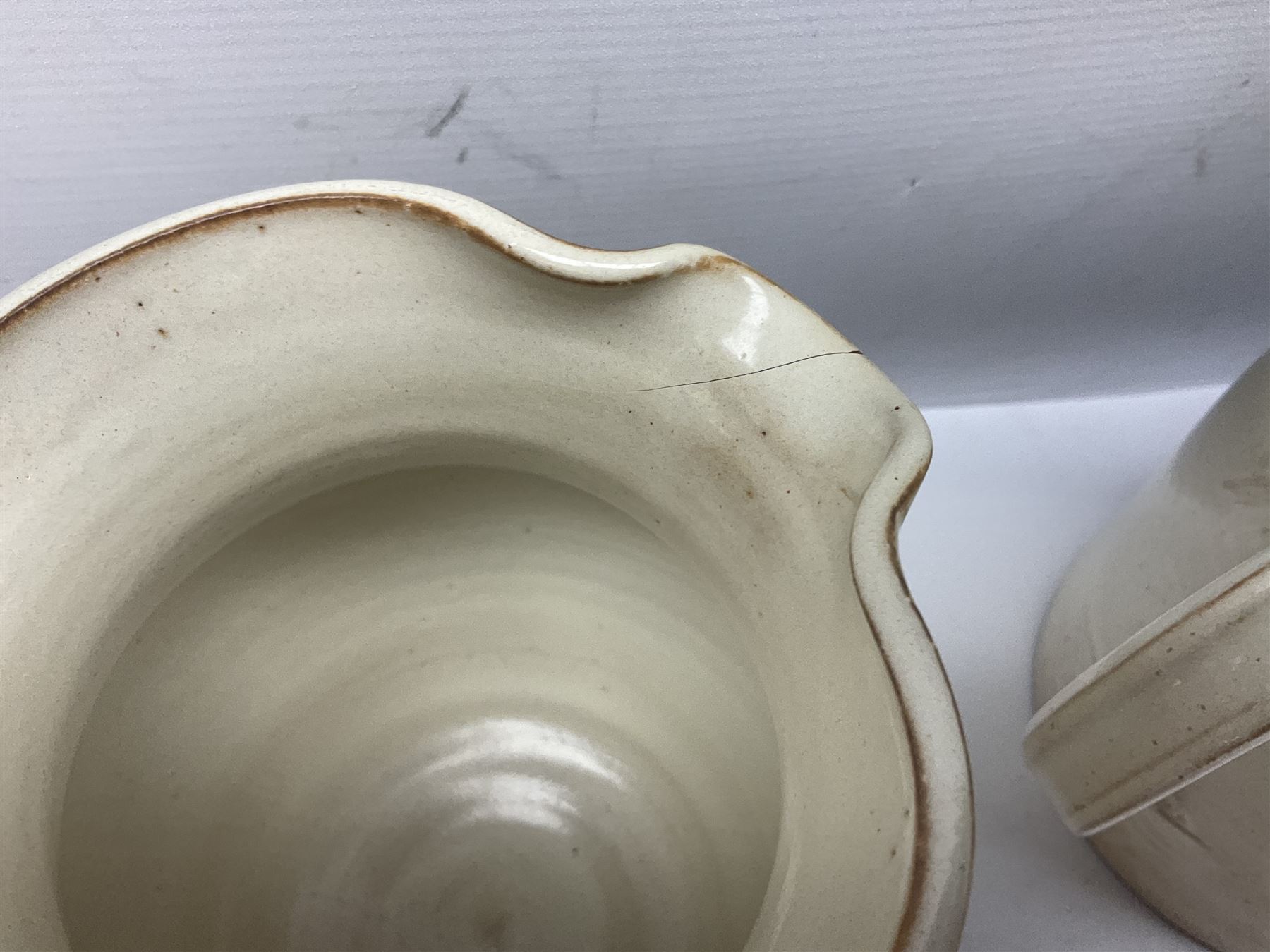 Collection of studio pottery, including Punch set with eight cups, two Paul Murray jugs, dishes, etc 