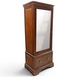 Willis & Gambier - hardwood swing mirrored door cabinet, in a dark cherrywood finish with ...