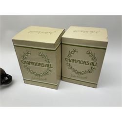 Two Beswick horse and 'Champions All' Wall Plaques, Arkle and Red Rum.