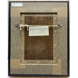 Edward C Booth (British 1821-post1893): 'Beckfoot - Denton Road Ilkley', oil on board signed and dated 1887, titled on label verso 25cm x 17cm