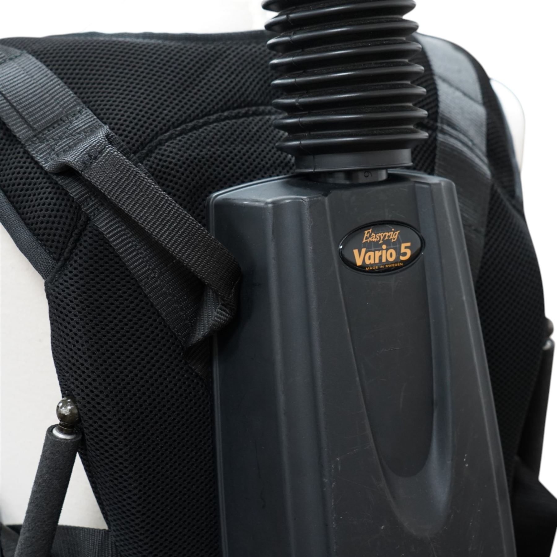 Easyrig Vario 5 Cinema Vest with Flowcine Serene arm, contained within an Easyrig bag