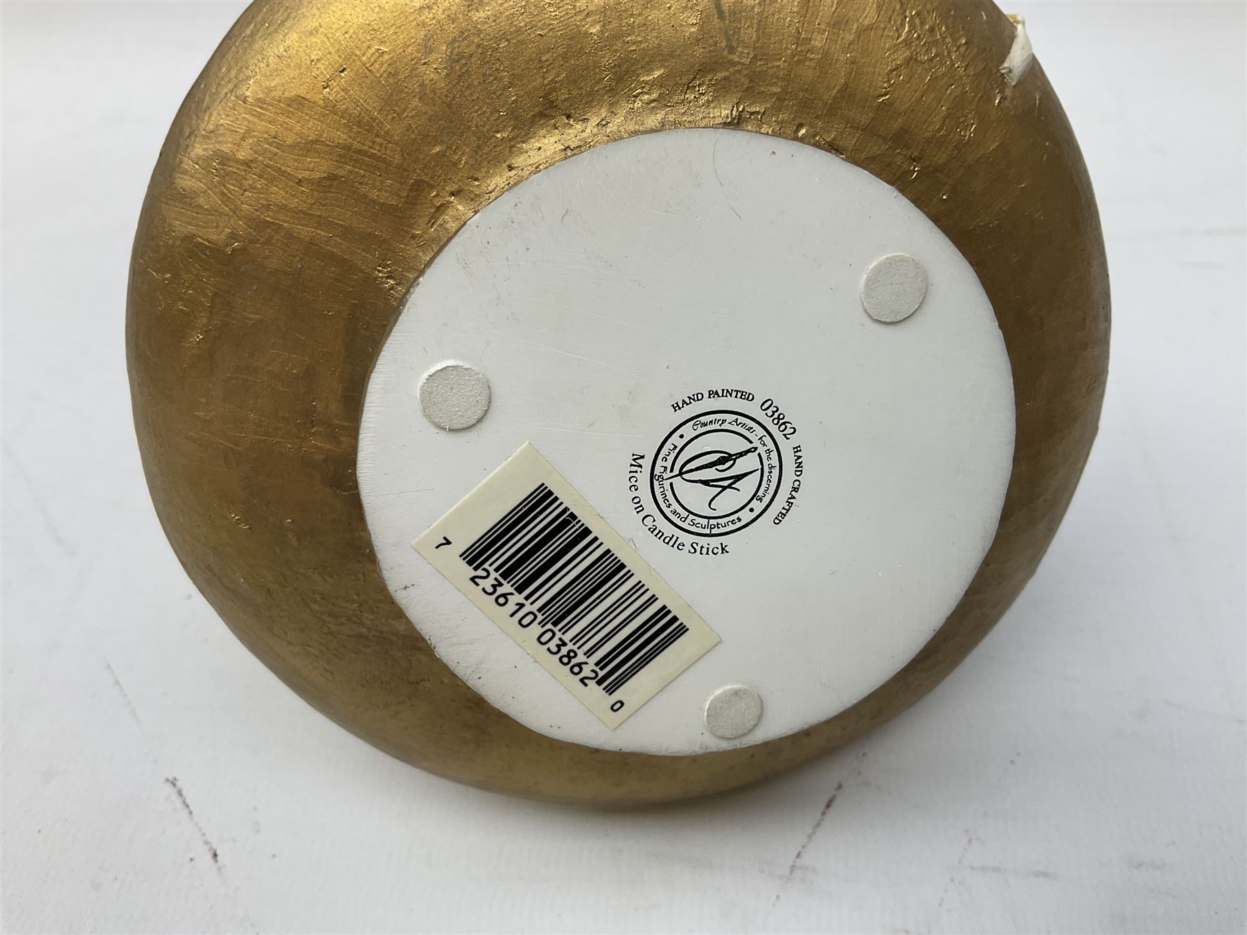 Border Fine Arts, swimming otter, together with three country artists figures, mice on candle stick, mice on garden tap, mice in cap, otter H26cm