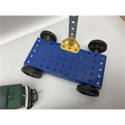 Hornby '00' gauge - Class 35 Hymek Diesel Hydraulic B-B locomotive No.D7063; Class 101 Holden Tank 0-4-0 locomotive No.101; nine wagons/coaches; track and controller; and 1978 catalogue; together with small quantity of loose Meccano with two booklets; all unboxed