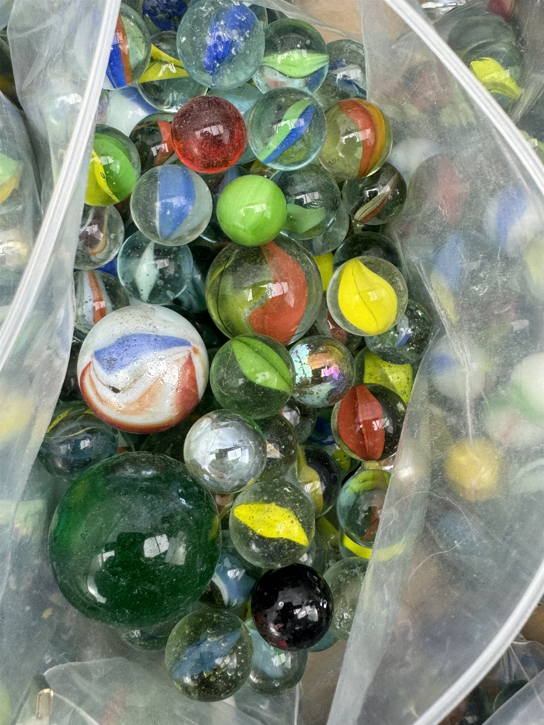 Large quantity of vintage glass marbles, in one box