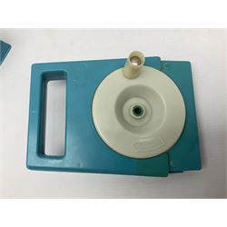 Ideal Derry Daring and Her Trick Cycle, with clothed figure on trick cycle and winder; in original illustrated box dated 1975