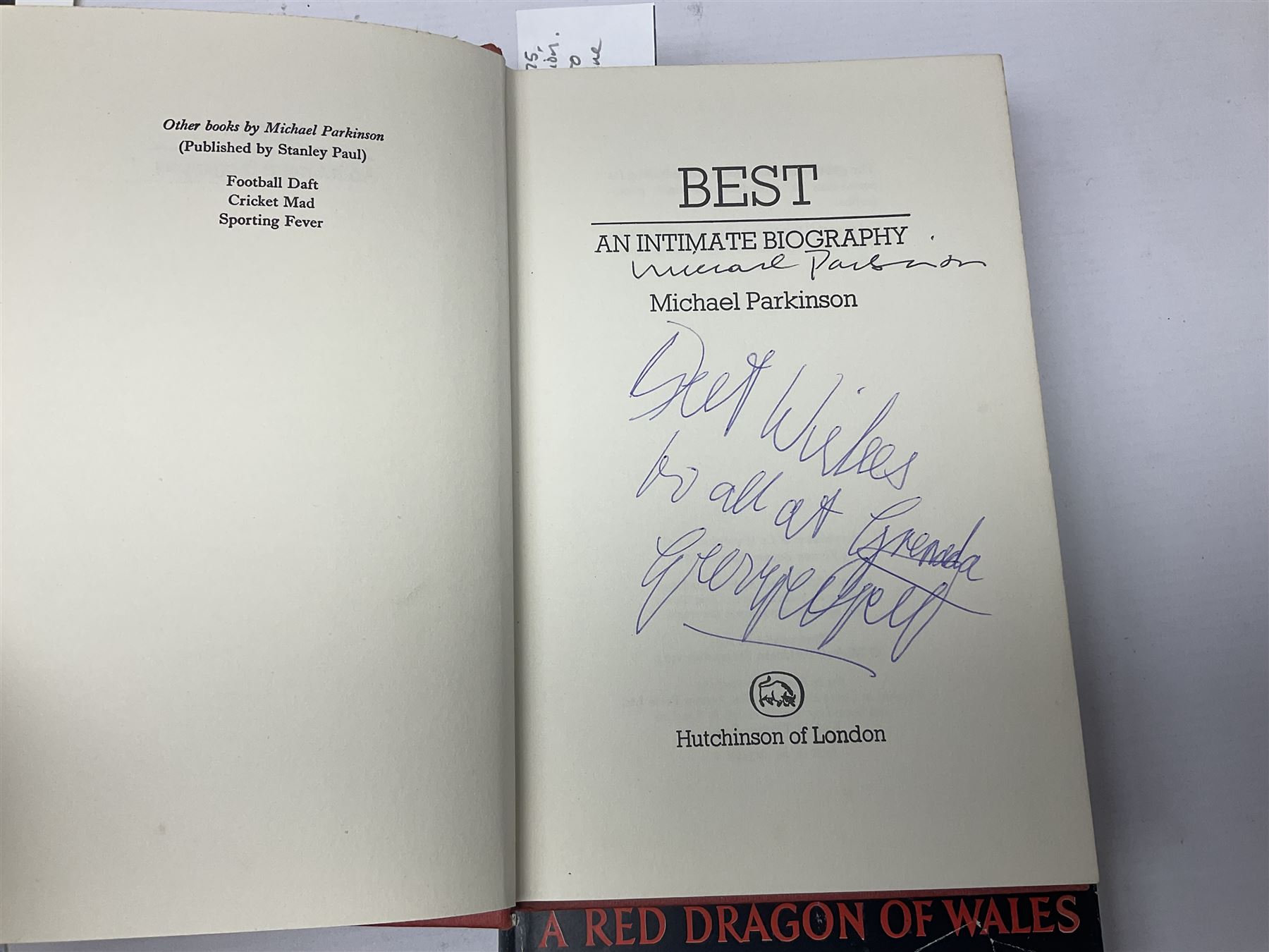 James Bond Casino Royale book signed by Daniel Craig, Judy Dench and other case members, together with Beatles book and Wing dust cover with spurious signature and other signed TV and sport memorabilia 