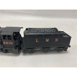 Hornby ‘00’ gauge - Class M7 0-4-0T locomotive no.30111 in BR black; Class 4P 2-6-4T locomotive no.42308 in BR black; Class 264 0-4-0ST ‘Monty’ locomotive no.16020 in LMS black; Class 4P 2-6-4T no.2398 in LMS black; Class 8F 2-8-0 locomotive no.851 in LMS black (5) 