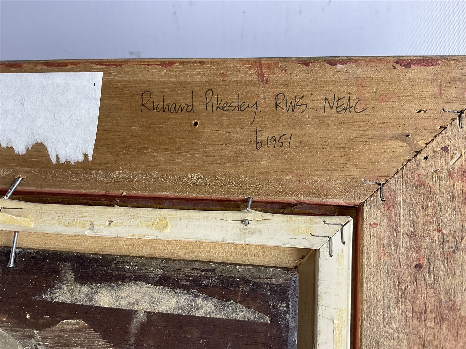 Richard Pikesley RWS PPNEAC (British 1951-): Portrait of a Lady, oil on panel unsigned, indistinctly titled and attributed verso 24cm x 19cm