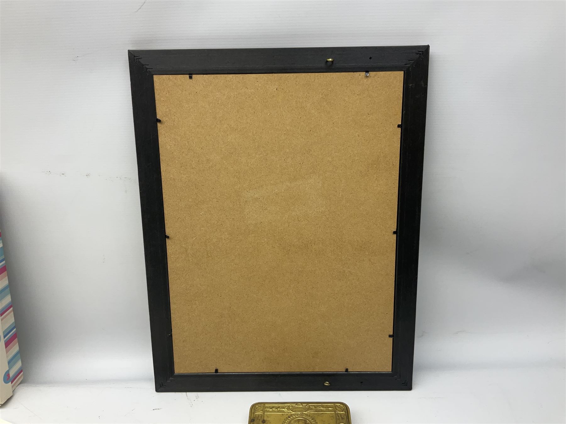 Framed WW2 'Special Order of the Day' poster date 24th May 1940 relating to Narvik in Norway; WW1 Princess Mary Christmas tin with quantity of uniform buttons; cigarette silk of the Prince of Wales in uniform; Royal Navy dinner menus, including HMS Daedalus Taranto forty-third, forty-fourth and forty-fifth anniversary dinners, 1983-1985, the wardroom mess summer ball, etc   