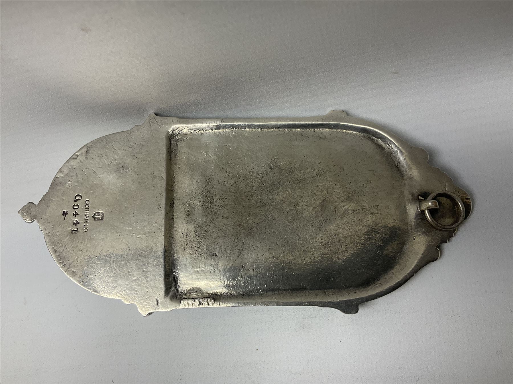 Small American silver plated font, stamped verso Gorham Co, H15cm
