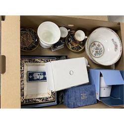 Collection of Wedgwood mainly Jasperware  including jugs, vases bowls etc, together with Swarovski figures etc 