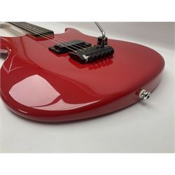 American Peavey Nitro 1 hand-made electric guitar in red with Kahler tremolo, serial no.02786479, L98cm overall; in soft carrying case.