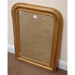  Ornate rectangular bevel edge mirror shell carved frame (W80cm, H113cm) and another mirror (W53cm, H76cm) (2)  
