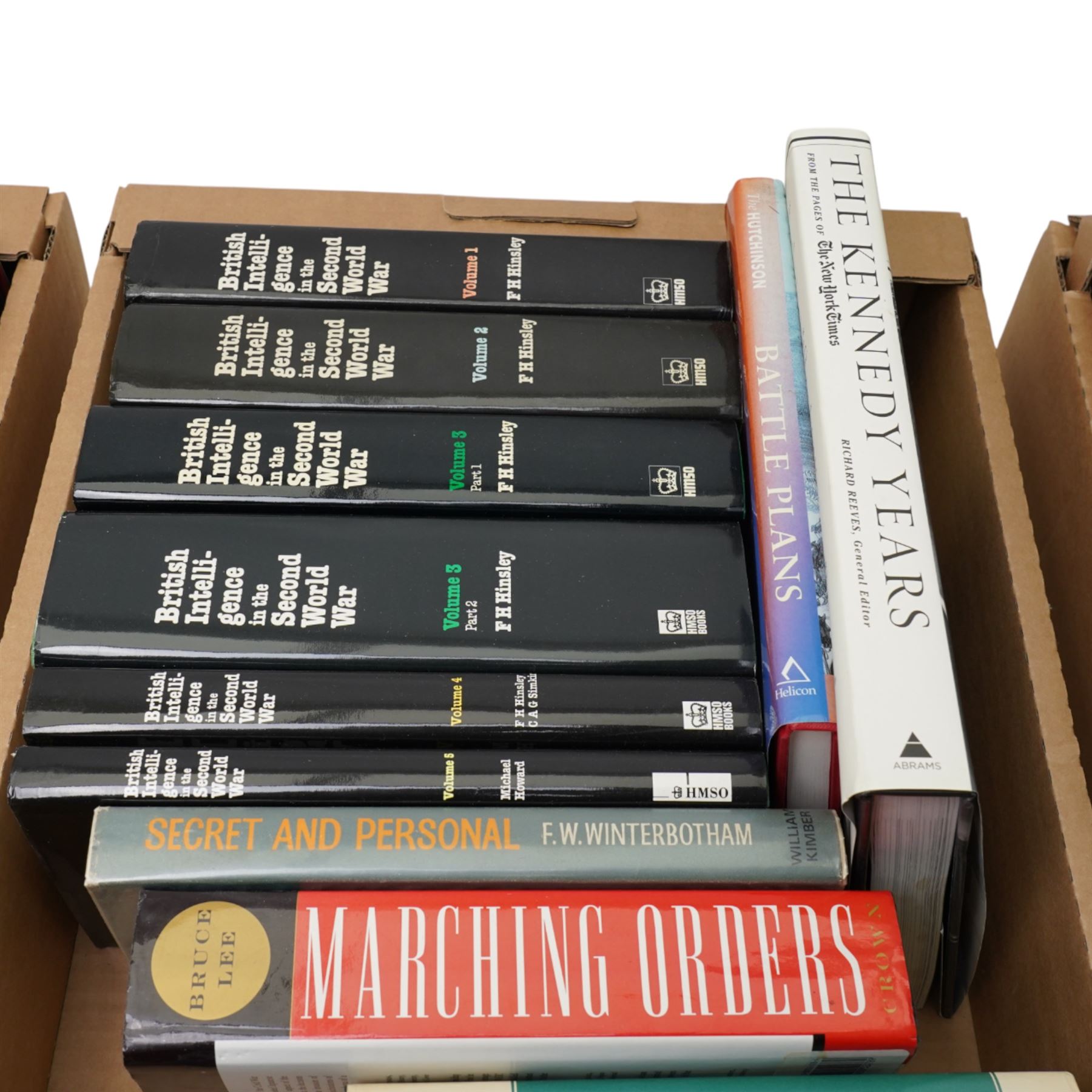 Hinsley, F H and others - 'British Intelligence in the Second World War' six volumes, various works by Harold Macmillan and other books 