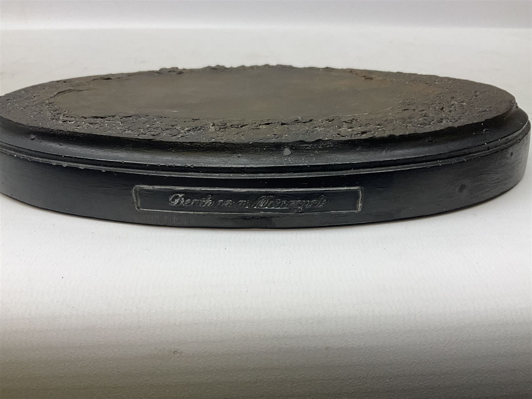 Terry Pratchett Discworld figure, Death on a Motorcycle DW44, designed by Clarecraft